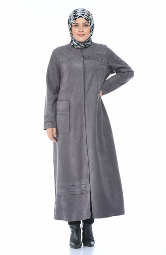 Pardessus Daim Grande Taille 0385-02 Gris 0385-02