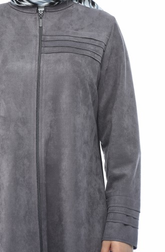 Pardessus Daim Grande Taille 0385-02 Gris 0385-02