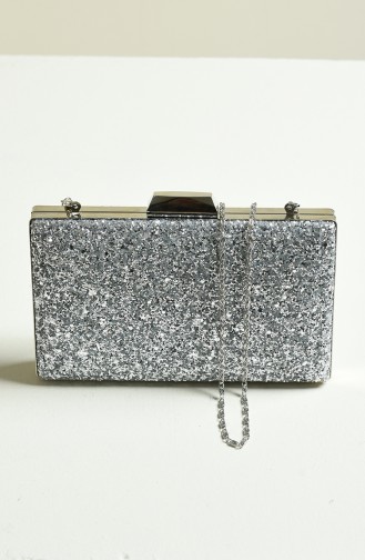 Silver Gray Portfolio Clutch 0274-03