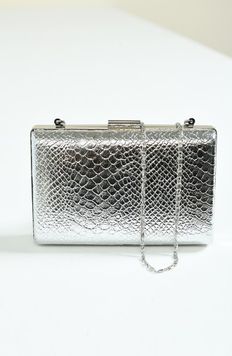 Silver Gray Portfolio Clutch 0275-03