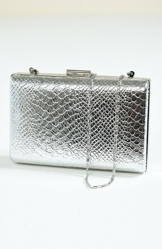 Silver Gray Portfolio Clutch 0275-03