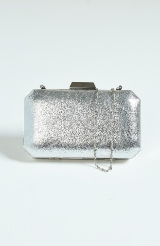 Silver Gray Portfolio Clutch 0277-03