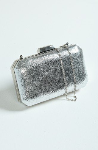 Silver Gray Portfolio Clutch 0277-03