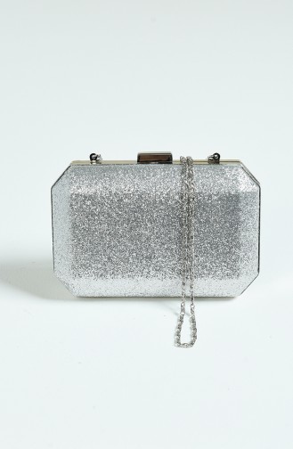 Silver Gray Portfolio Clutch 0291-01