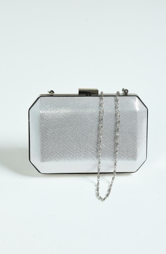 Silver Gray Portfolio Hand Bag 0291-04