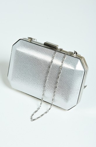 Silver Gray Portfolio Hand Bag 0291-04