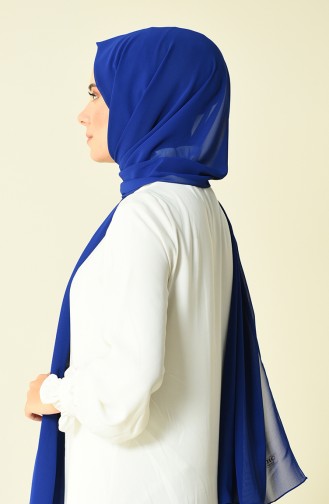 Royal Blue Karaca Crepe Shawl 90594-06