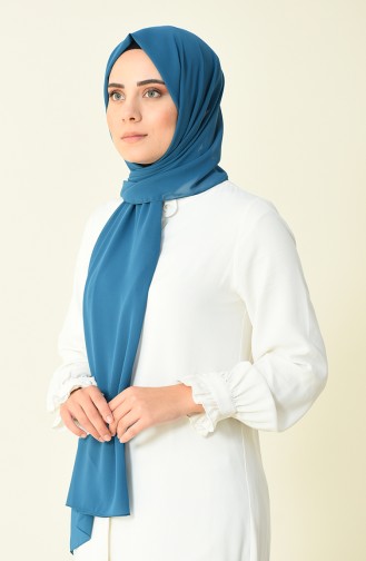 petroleum color Karaca Crepe Shawl 90594-09