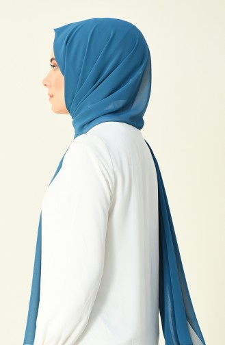 petroleum color Karaca Crepe Shawl 90594-09