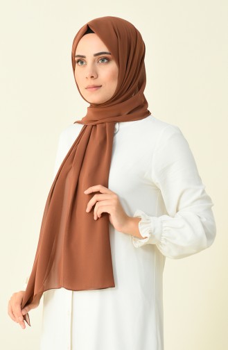 Brown tobacco color Karaca Crepe Shawl 90594-10