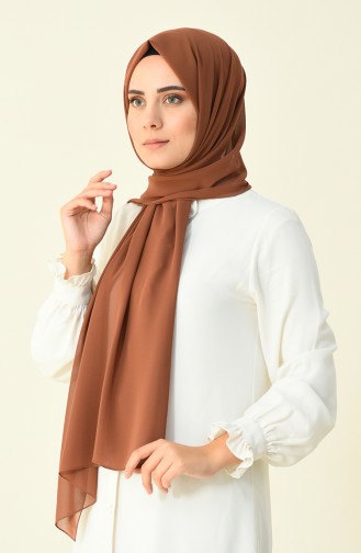 Brown tobacco color Karaca Crepe Shawl 90594-10