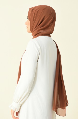 Brown tobacco color Karaca Crepe Shawl 90594-10