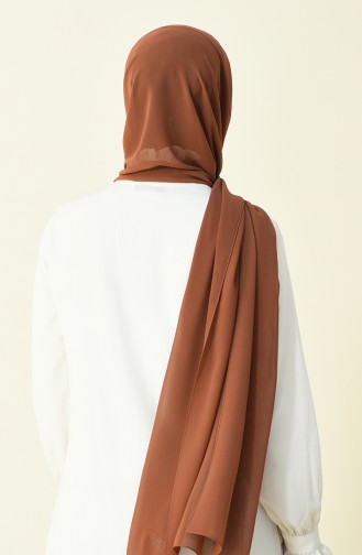 Brown tobacco color Karaca Crepe Shawl 90594-10