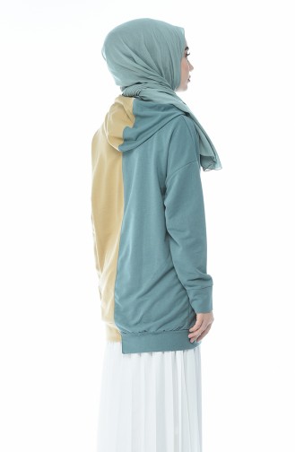 Sweatshirt Imprimé 0734-05 Vert Noisette 0734-05