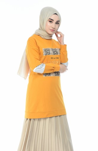 قميص رياضي أصفر خردل 19071-06