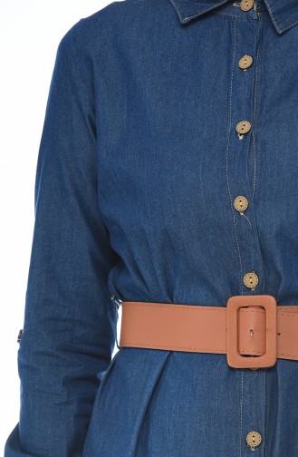 Robe Jean a Ceinture 81740-01 Bleu marine 81740-01