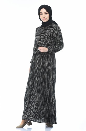Black Hijab Dress 1205-01