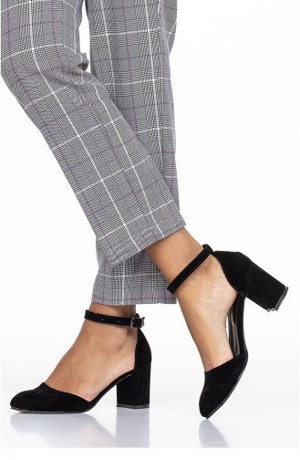 Chaussures a Talons Pour Femme 11262-01 Noir Daim 11262-01