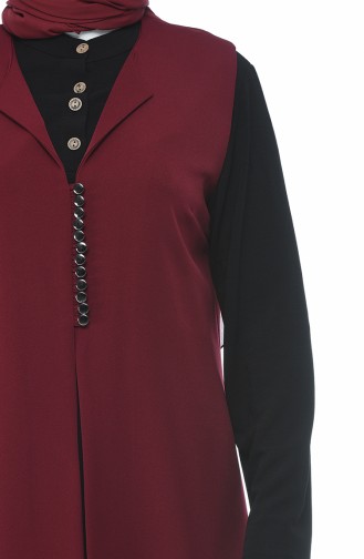 Claret red Gilet 5220-06