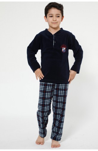 Ensemble Pyjama Pour Enfant 4520-01 Bleu Marine 4520-01