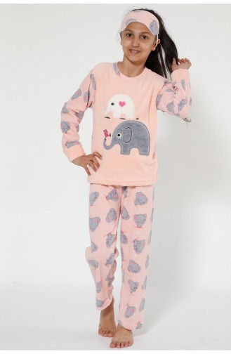 Çocuk Welsoft Pijama Takımı 4526-01 Pembe