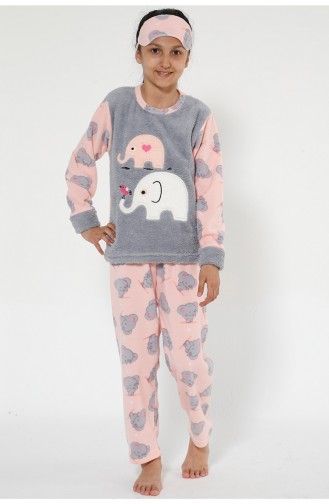 Ensemble Pyjama Pour Enfant 4527-01 Gris Rose 4527-01