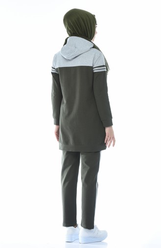 Ensemble Survêtement Poches kangourou 1056-04 Khaki Gris 1056-04