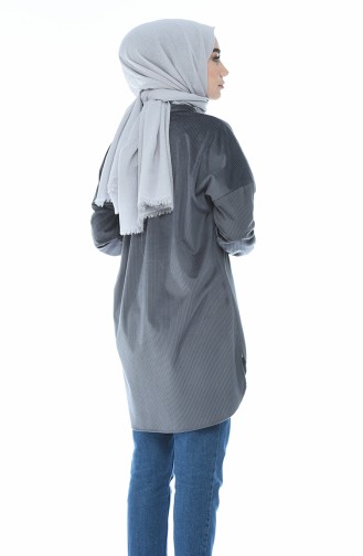 Cape Velours a Fermeture 1349-02 Gris 1349-02