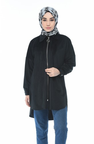 Samt Cape mit Reissverschluss 1349-03 Schwarz 1349-03