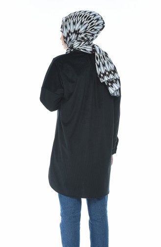 Samt Cape mit Reissverschluss 1349-03 Schwarz 1349-03