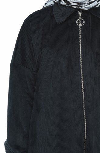 Samt Cape mit Reissverschluss 1349-03 Schwarz 1349-03