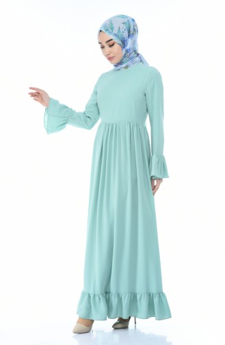 Robe Froncée 6793-01 Vert Eau 6793-01