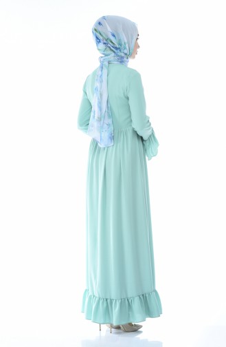 Sea Green Hijab Dress 6793-01