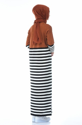 Tan Hijab Dress 8060-02