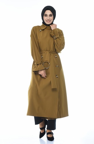 Trench Coat a Ceinture 90003-10 Moutarde 90003-10