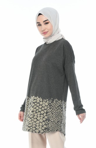 Petek Desenli Tunik 1075-01 Siyah