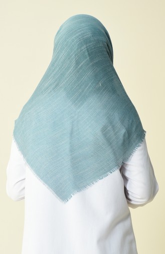 Cotton Scarf Green White 50056-64A