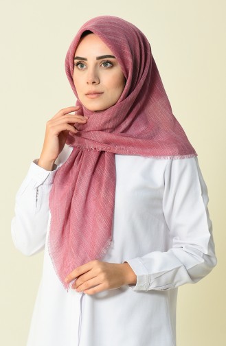 Cotton Scarf Dark Pawder White 50056-75