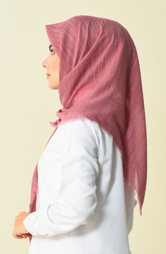 Cotton Scarf Dark Pawder White 50056-75