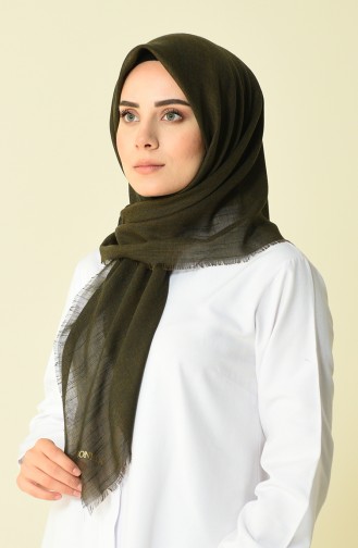 وشاح قطني كاكي غامق 2144-62