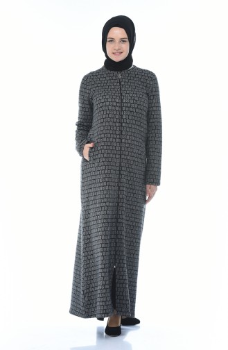 Abaya Hivernal a Fermeture 99220-01 Gris 99220-01