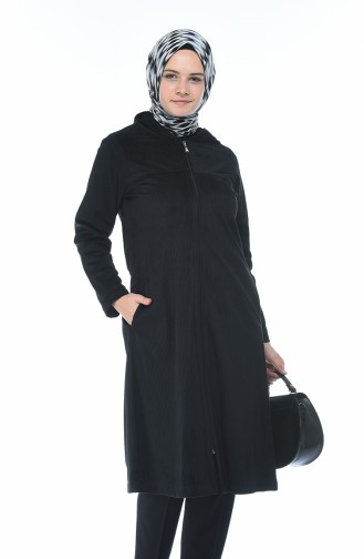 Cape Velours a Capuche 5127-02 Noir 5127-02