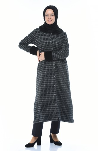 Winterliche Cape mit Pelz  99218A-01 Grau 99218A-01