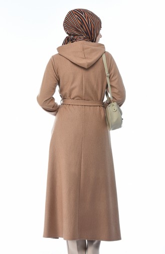 Hooded Velvet Cape 1049-01 Light Brown 1049-01