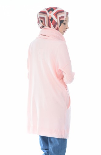 Pull Tricot Col Roulé 9027-01 Rose 9027-01