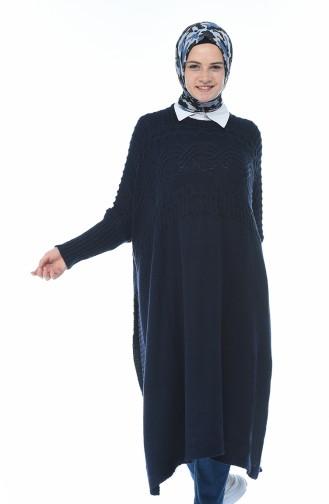 Navy Blue Poncho 1921-01