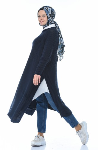 Navy Blue Poncho 1921-01