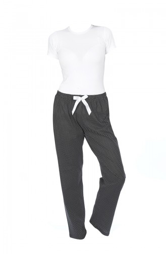 Damen Pyjamas 27134 Schwarz Weiss 27134