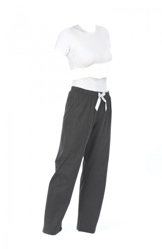 Damen Pyjamas 27134 Schwarz Weiss 27134