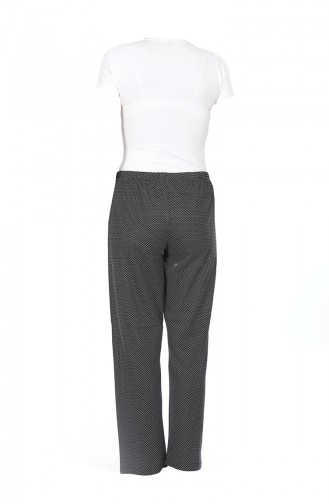 Damen Pyjamas 27134 Schwarz Weiss 27134